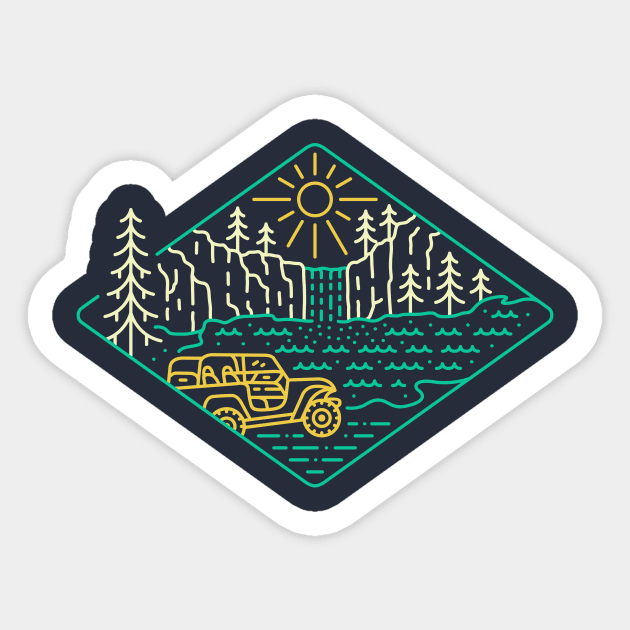 Off Road Adventure in Nature Sticker by VEKTORKITA